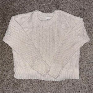 Garage Cream Cable Knit Sweater